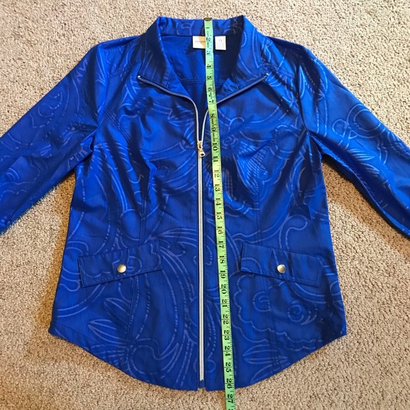 Zenergy by Chico’s Royal Blue Lightweight Zip Up Jacket, NWOT, 0/S - Picture 10 of 16